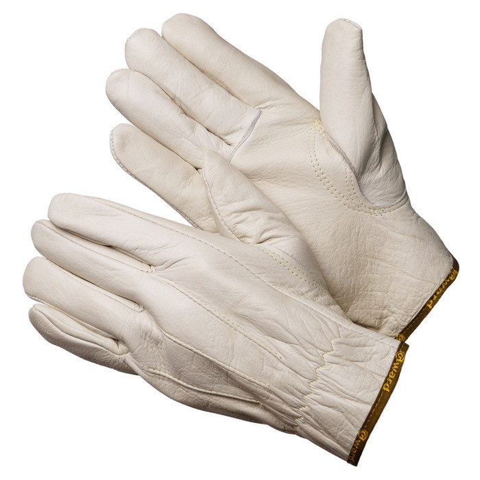 Перчатки GWARD Force цельнокожаные белого цвета (размер 10 (XL))