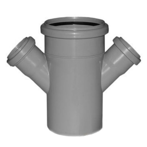 Крестовина 1-плоскостная для внутренней канализации 110х50х50х45гр (РосТурПласт)