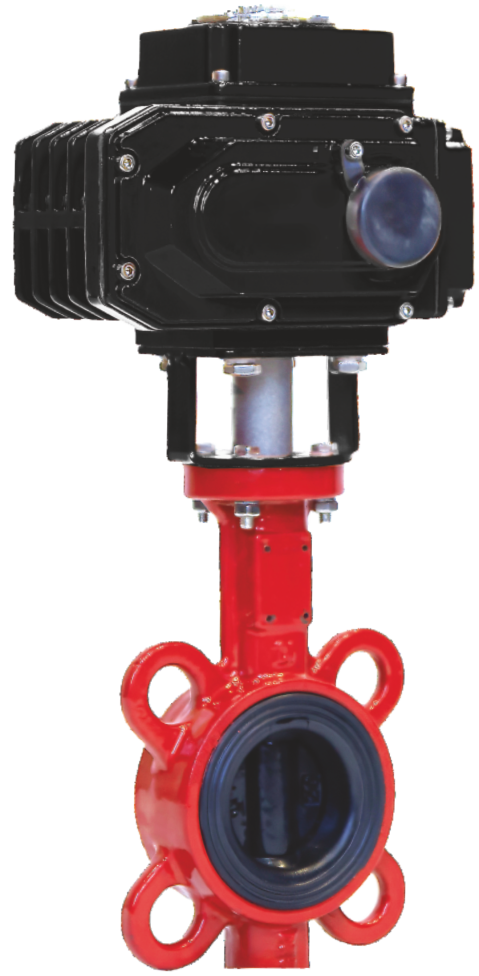 Затвор поворотно-дисковый чугун межфланцевый RSV81RED Ду 50 Ру 16, диск-чугун, с эл.приводом 220В, Reon