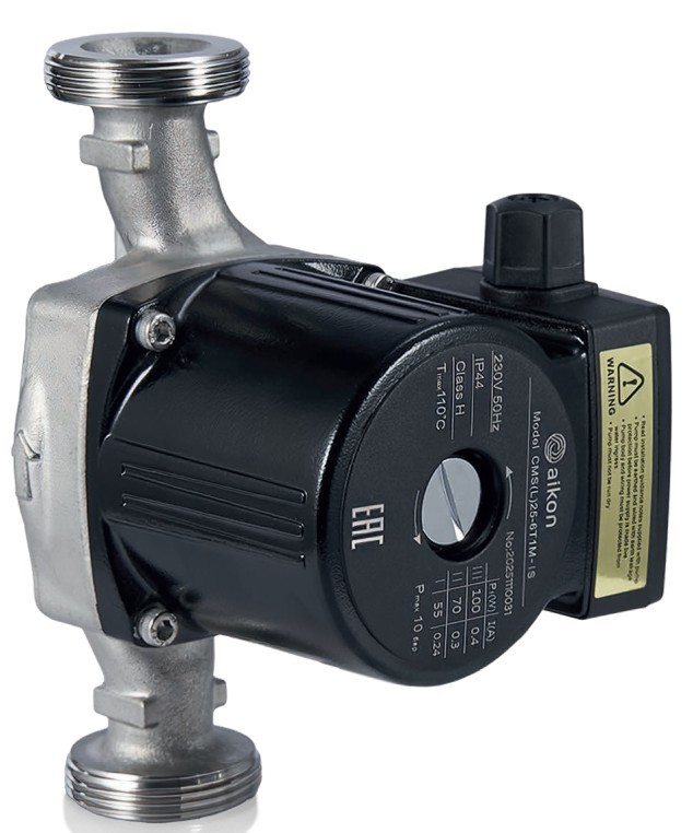 Насос циркуляционныйCMS(L)25-4T1M-IS, 65 Вт, 1х220 В, 50 Гц, сталь AISI304, Aikon