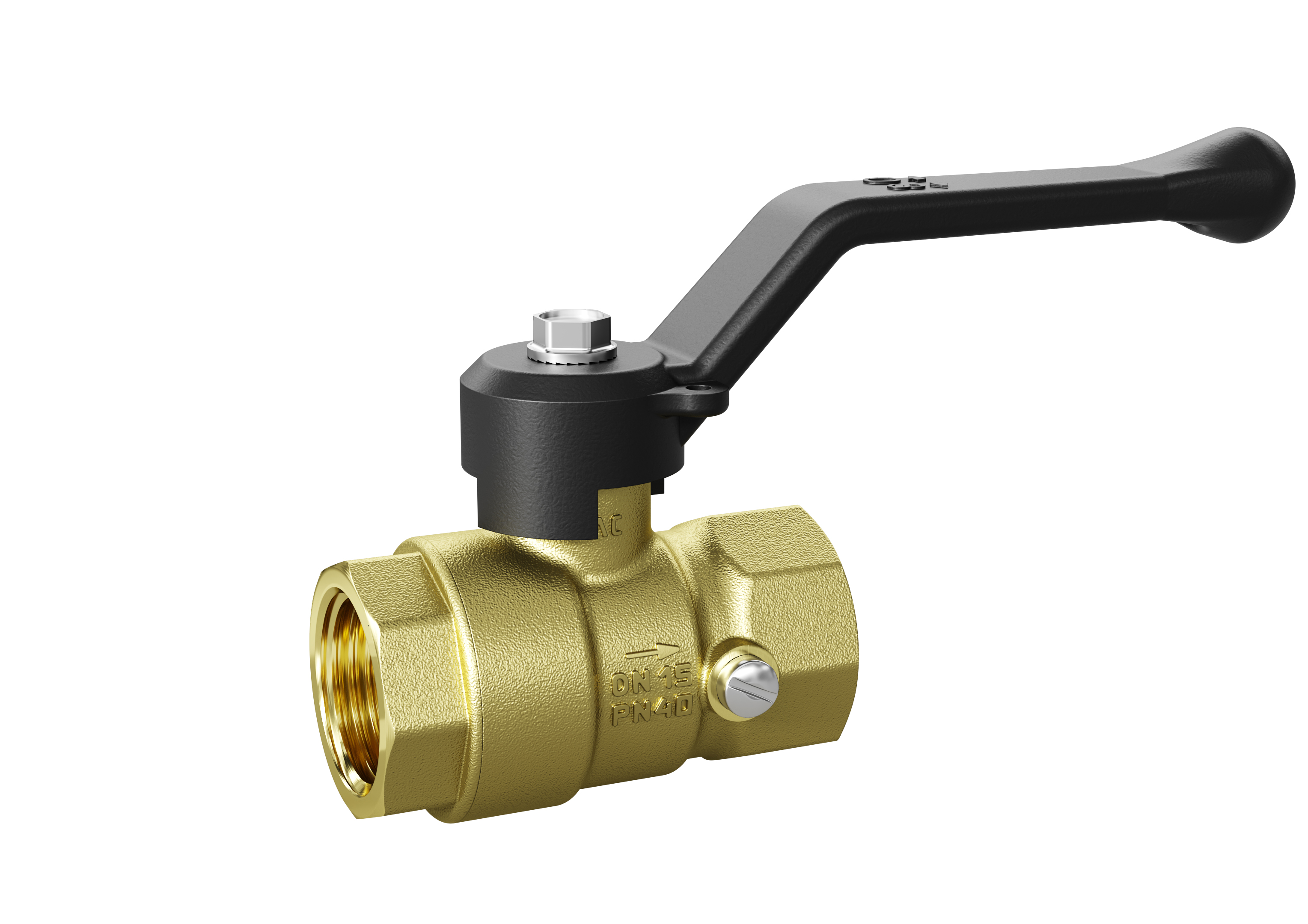 Кран шаровой латунь для манометра LD Pride G1/2-G1/2 ВР/ВР, Ру 40, рычаг