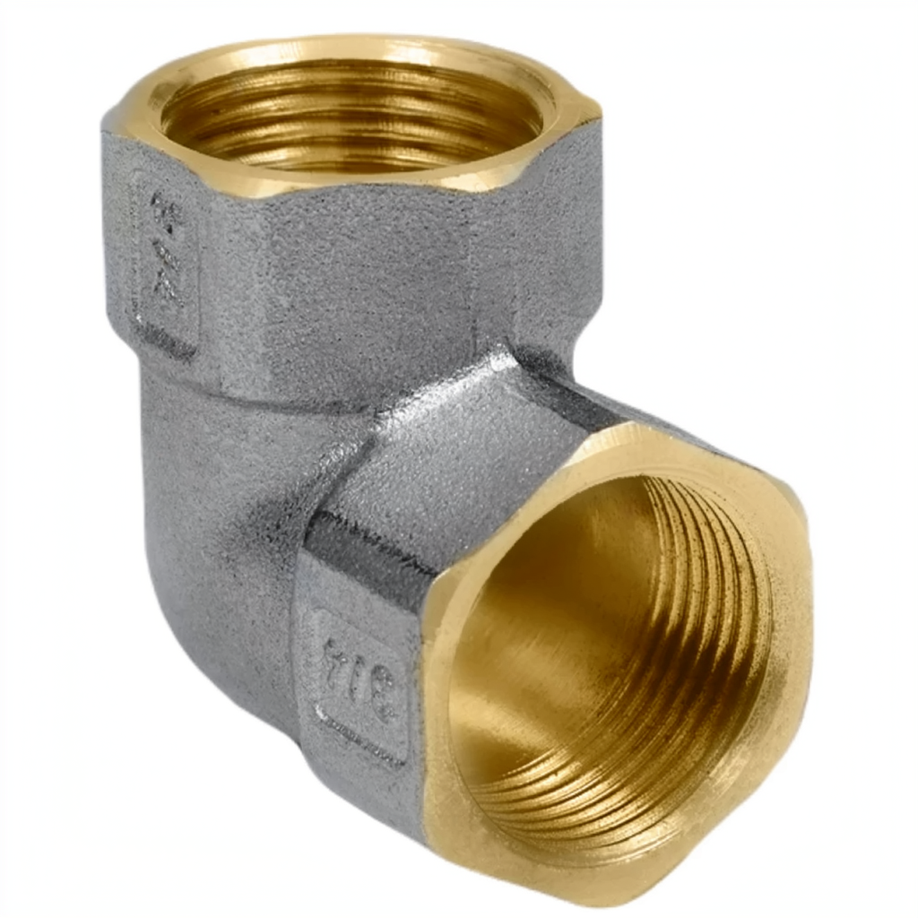 Угольник латунь никель Ду 50 ВР ГОСТ 32585-2013 Aquasfera 9001-06